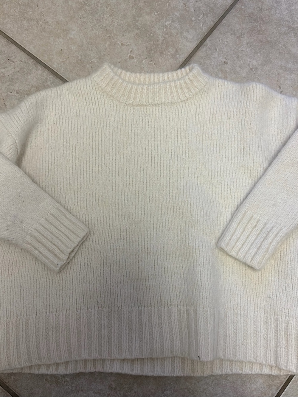 Jenni kayne alpaca Cozy Cream Knit Crewneck Sweater